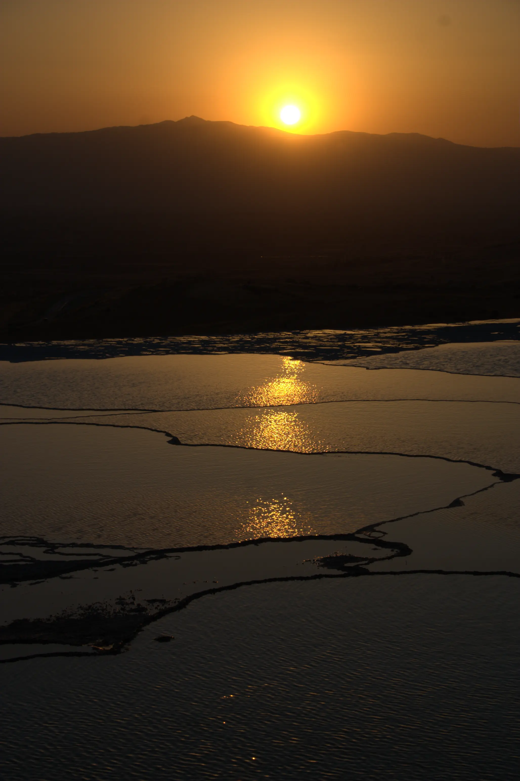 pamukkale, travertenler, ters ışık